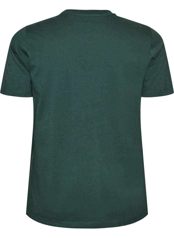 T-Shirt aus Bio-Baumwolle mit Print, Gr&uuml;n, Packshot image number 1