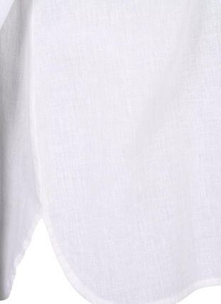 Hemdbluse mit Knopfverschluss aus Baumwoll-Leinen-Gemisch, Bright White, Packshot image number 3
