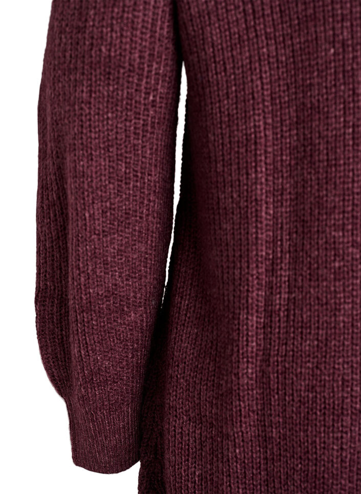 FLASH - Kurzes Strickkleid mit hohem Kragen, Rot, Packshot image number 3