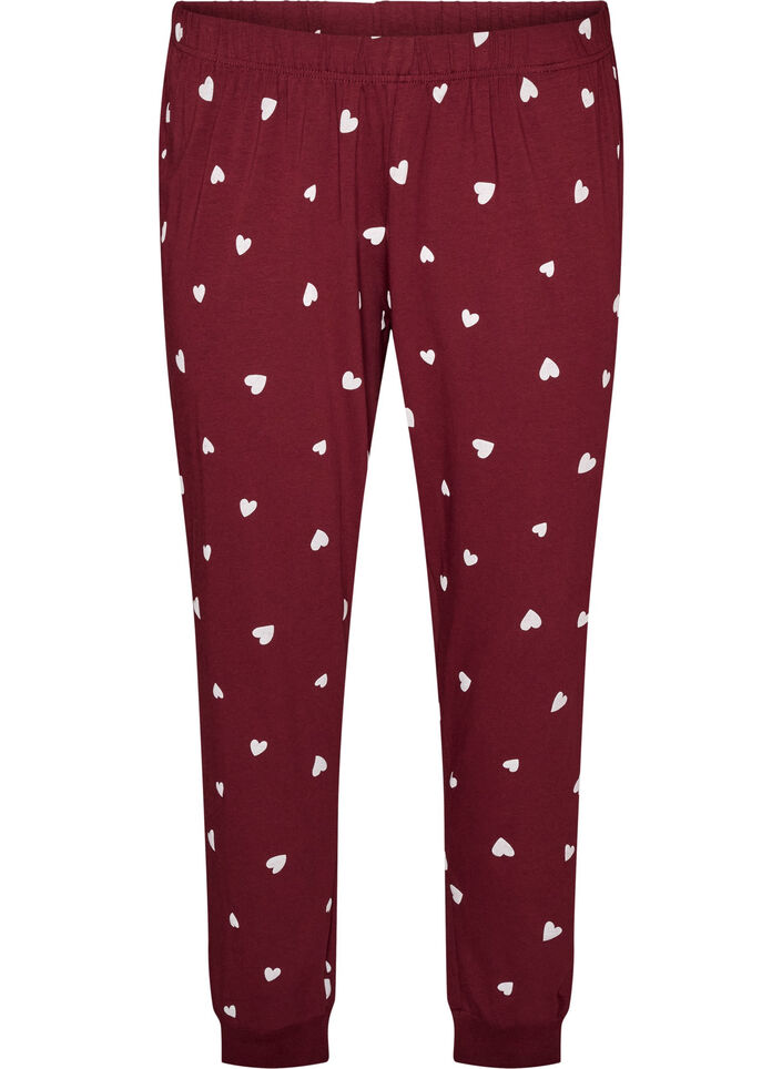 Bedruckte Pyjamahose, Rot, Packshot image number 0