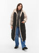 Lange Colorblock-Winterjacke mit Kapuze, Black Comb, Model image number 3