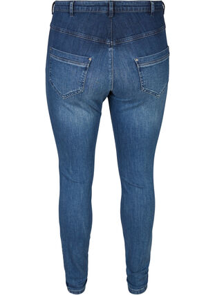 Nille Jeans im Extra Slim Modell mit hoher Taille, Dark blue denim, Packshot image number 1