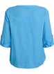Hemdbluse aus Baumwolle mit V-Ausschnitt, Blau, Packshot image number 1