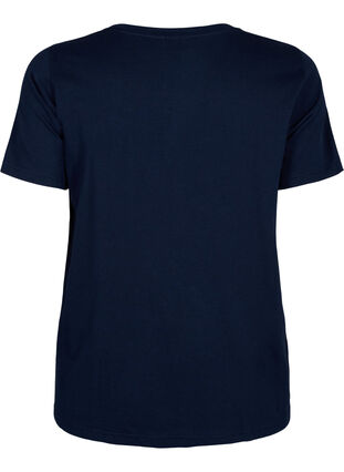 T-Shirt aus Baumwolle mit Textaufdruck, Navy B. Orlando, Packshot image number 1