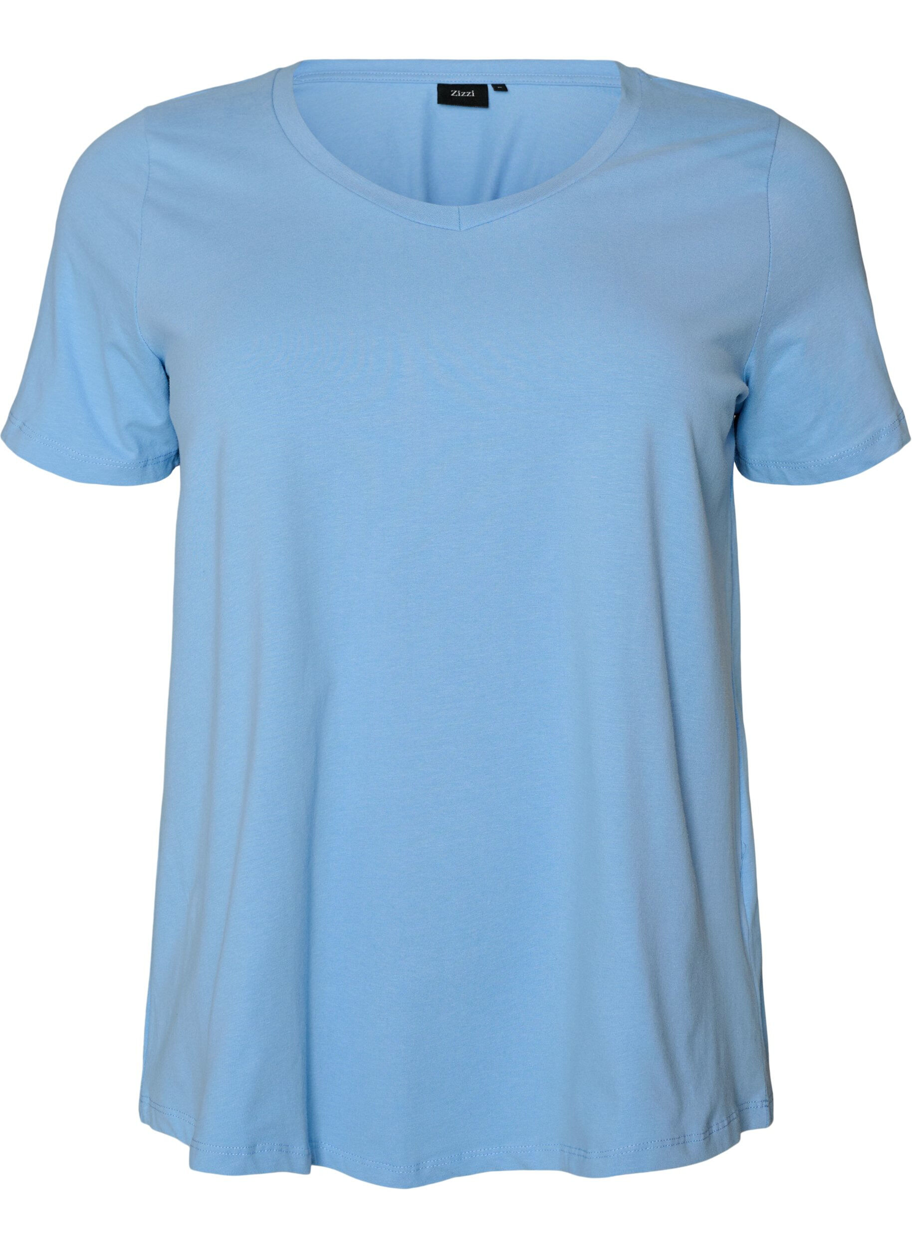 Einfarbiges basic T-Shirt aus Baumwolle