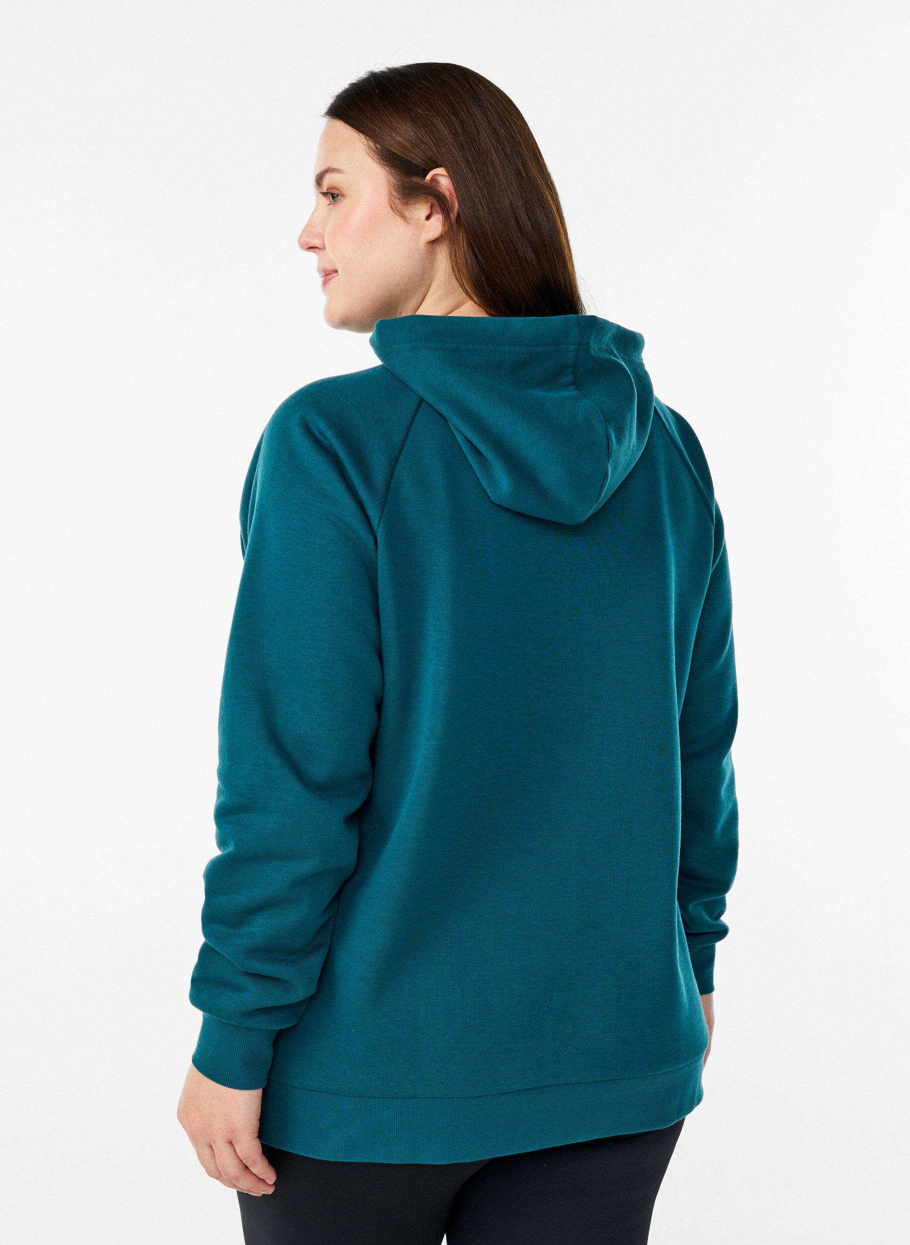 ZizziHoodie mit gesticktem Frontmotiv, Gr&uuml;n, Model image number 2