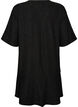 Kurzes A-Linien-Kleid mit Glitzerstreifen, Schwarz, Packshot image number 1
