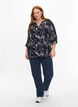 Bedruckte Bluse mit 3/4-Ärmeln, N. Blazer Swirl AOP, Model image number 2