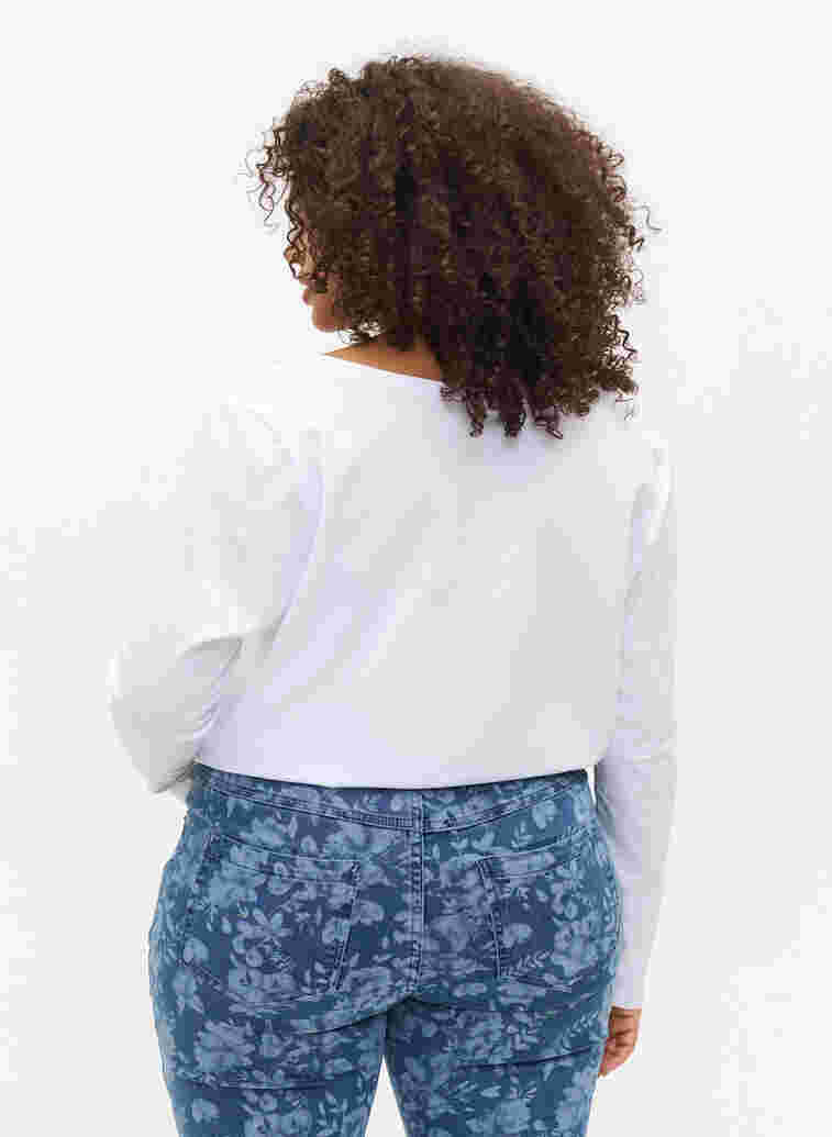 2er-Pack Basic-Bluse aus Baumwolle, Ultramarine/White, Model image number 1