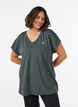Lockeres Trainings-T-Shirt mit V-Ausschnitt, Gr&uuml;n, Model image number 0