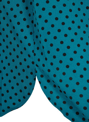 Bedrucktes Kleid mit Kordelzug in der Taille, Shaded Spruce Dot, Packshot image number 3