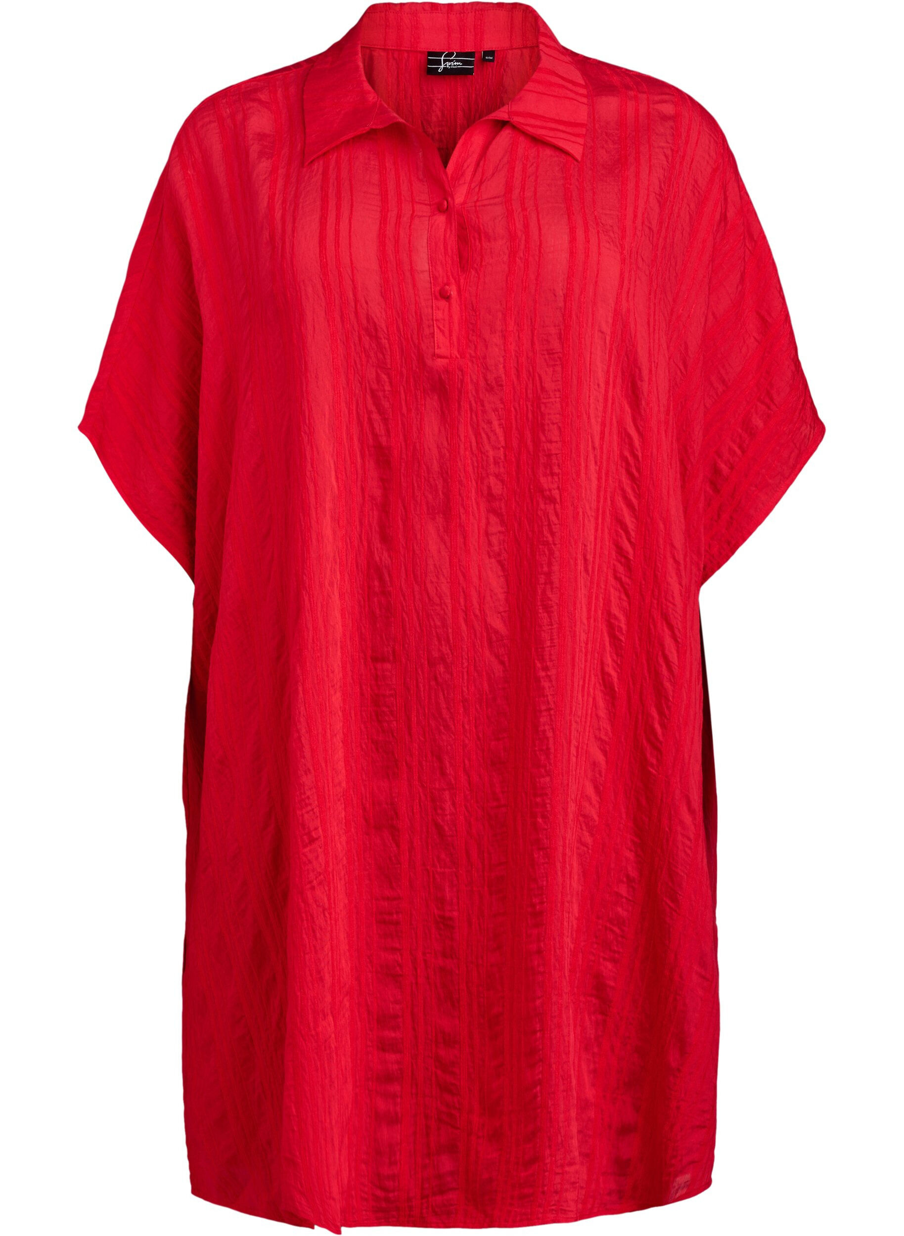 Strandkaftan mit Kragen und Knopfverschluss
