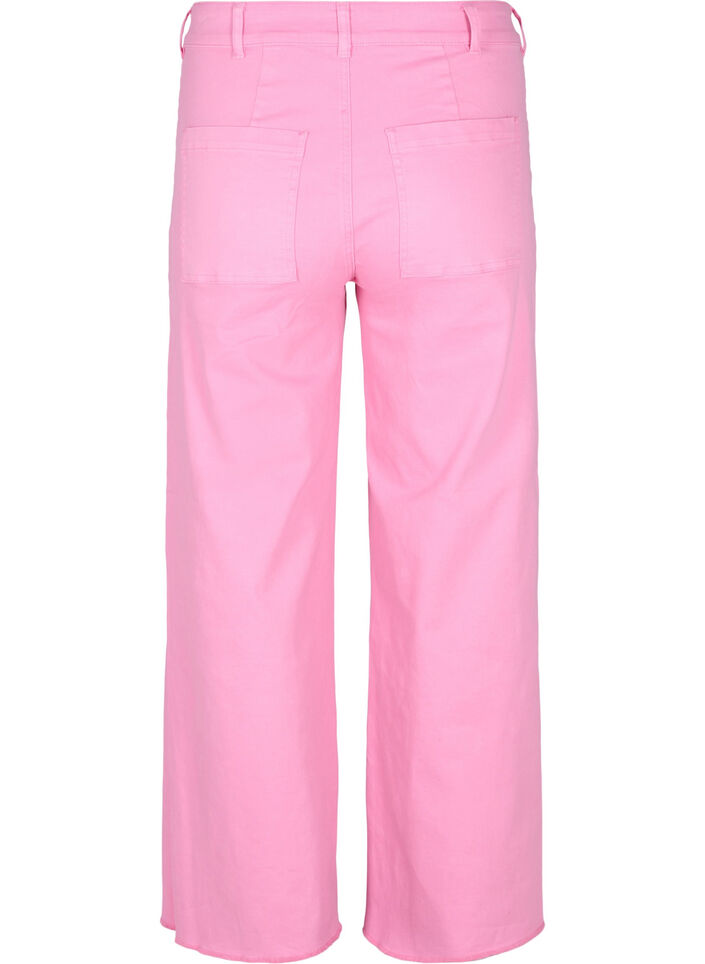 Flared Jeans mit hoher Taille, Pink, Packshot image number 1