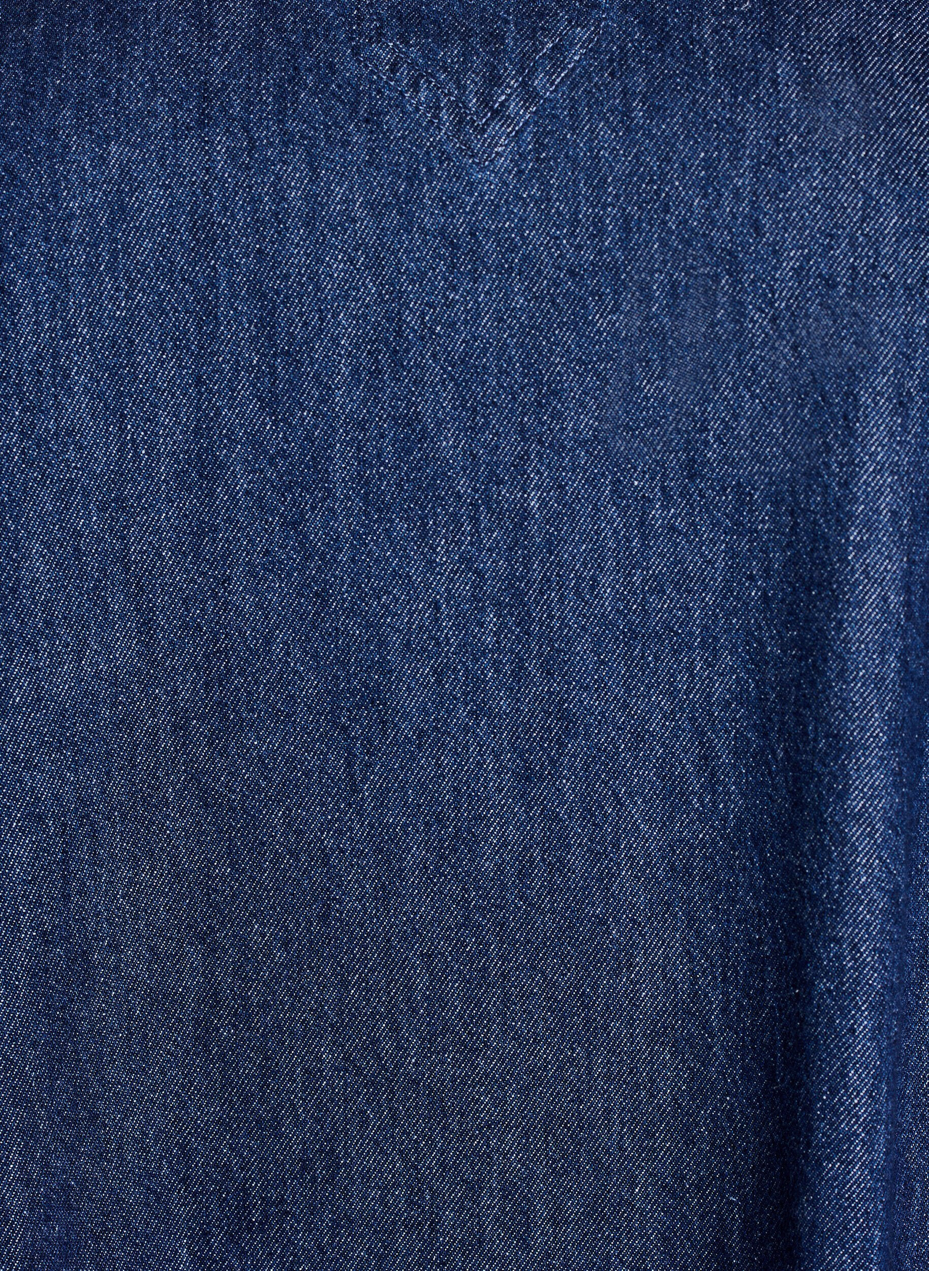 ZizziJeanskleid mit V-Ausschnitt und Kragen, Blau, Packshot image number 2