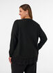 Cardigan mit breitem Spitzensaum, Schwarz, Model image number 2
