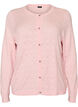 Strickjacke mit Herz-Lochstickerei, Pink, Packshot image number 0