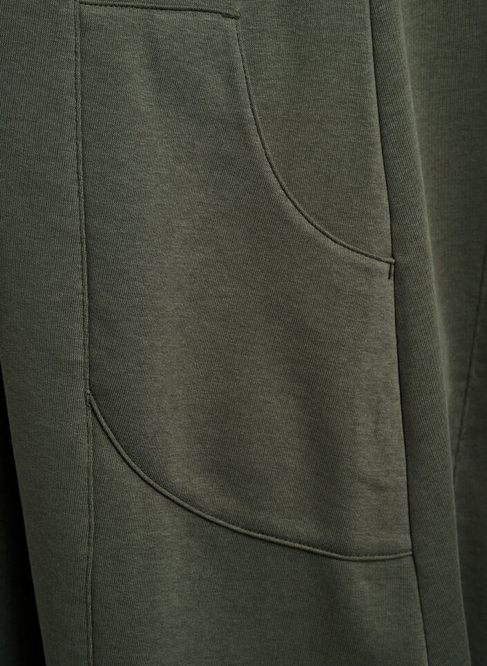 Jerseykleid mit kurzen &Auml;rmeln und Taschen, Gr&uuml;n, Packshot image number 3