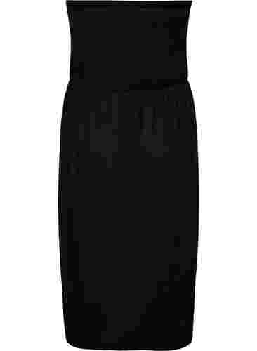 Strandkleid aus Viskose mit Smok am Oberteil, Black, Packshot image number 1