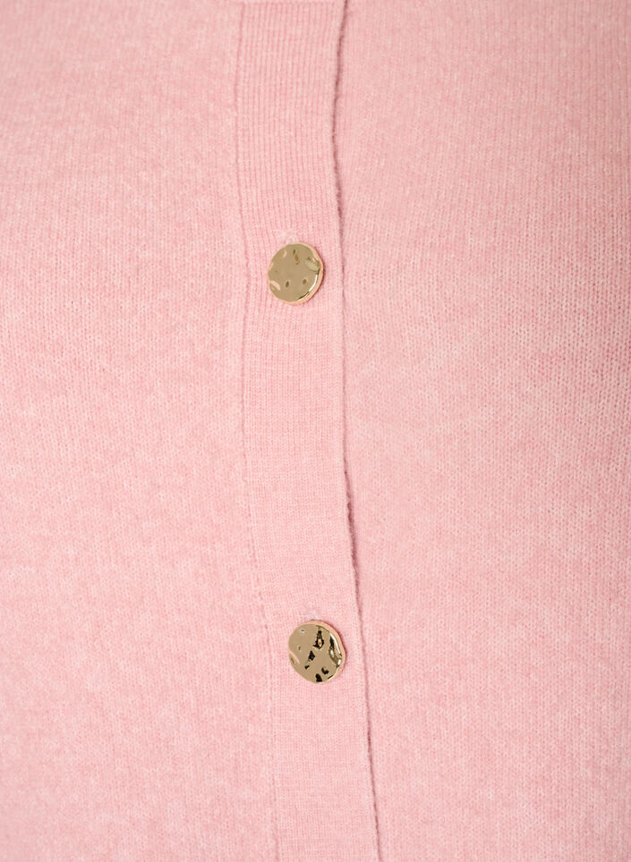 Strickjacke aus weichem Strick mit goldfarbenen Kn&ouml;pfen, Rot, Packshot image number 2