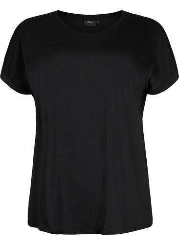 2er-Pack kurzärmlige T-Shirts, Fuchsia P / Black, Packshot image number 3