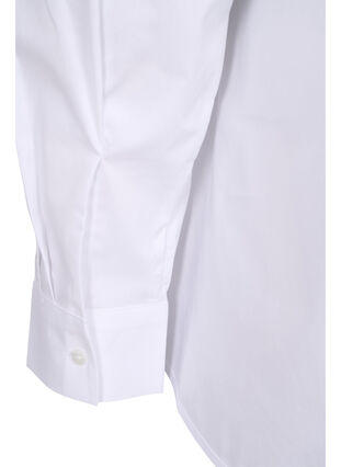 Hemd aus Baumwollmischung, Bright White, Packshot image number 3
