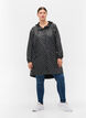 Regenjacke mit Punktmuster und Kapuze, Black W/White Dot, Model image number 2