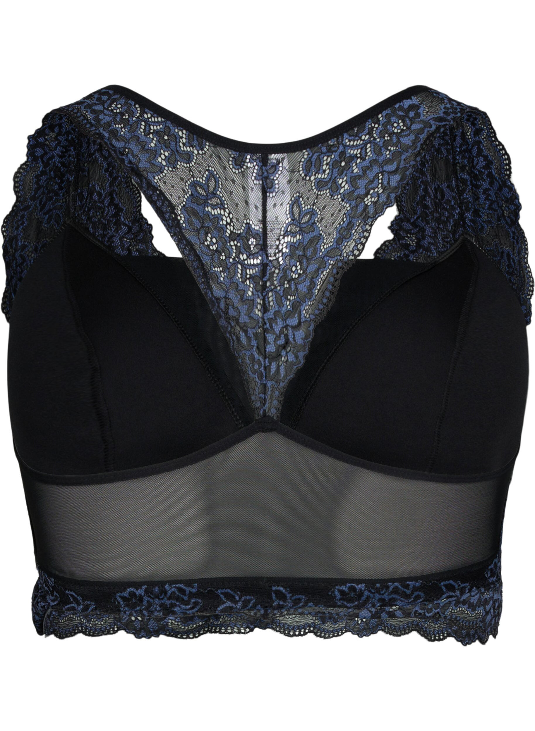 Zizzi BH mit Spitze und Mesh, Schwarz, Packshot image number 1