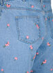 Denim-Shorts mit aufgestickten Blumen, Blau, Packshot image number 3