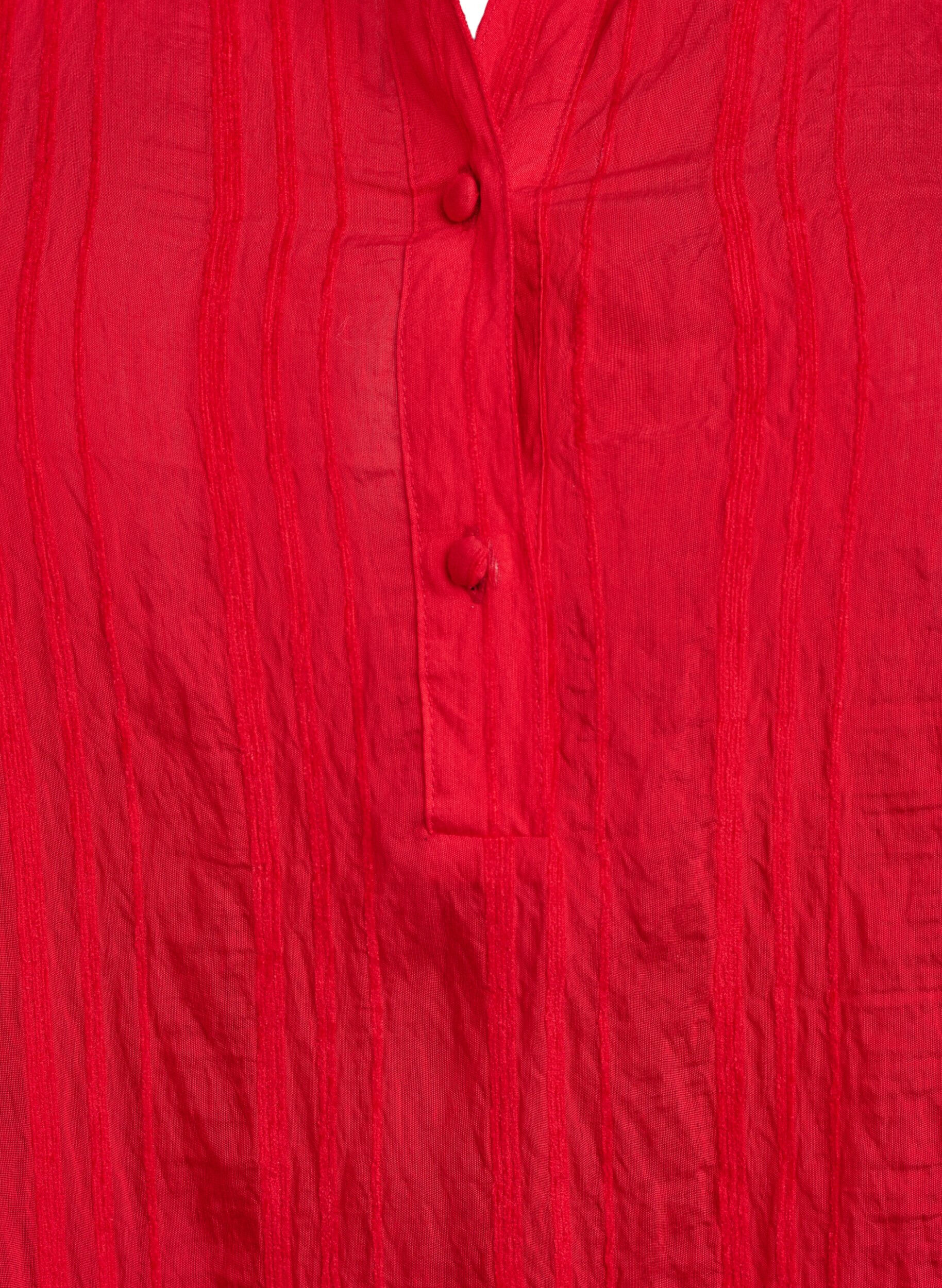 Zizzi Strandkaftan mit Kragen und Knopfverschluss, Rot, Packshot image number 2