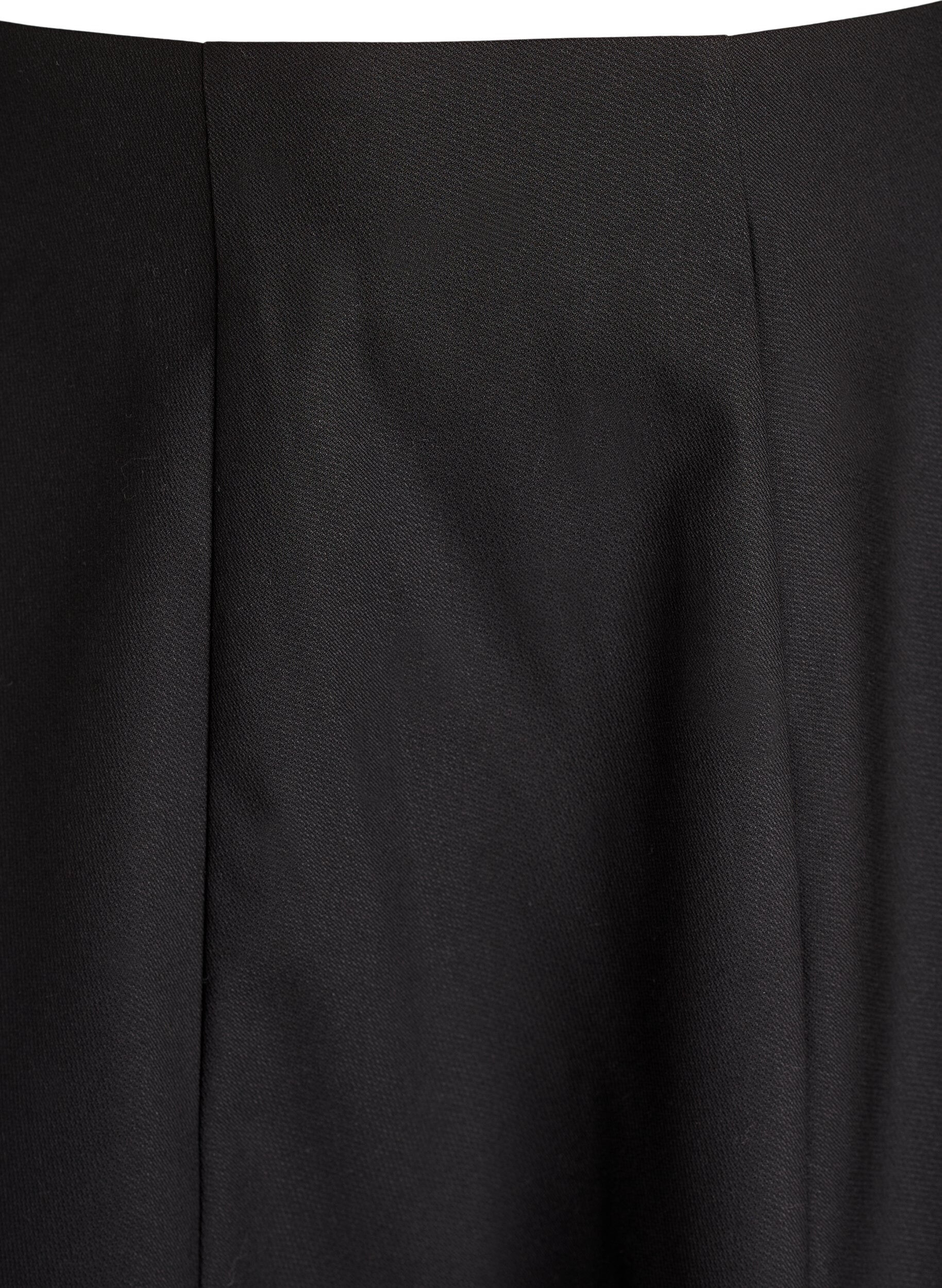 Zizzi Kurzer A-Linien-Rock, Schwarz, Packshot image number 2