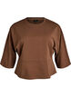 Peplum-Bluse mit ellenbogenlangen &Auml;rmeln, Braun, Packshot image number 0