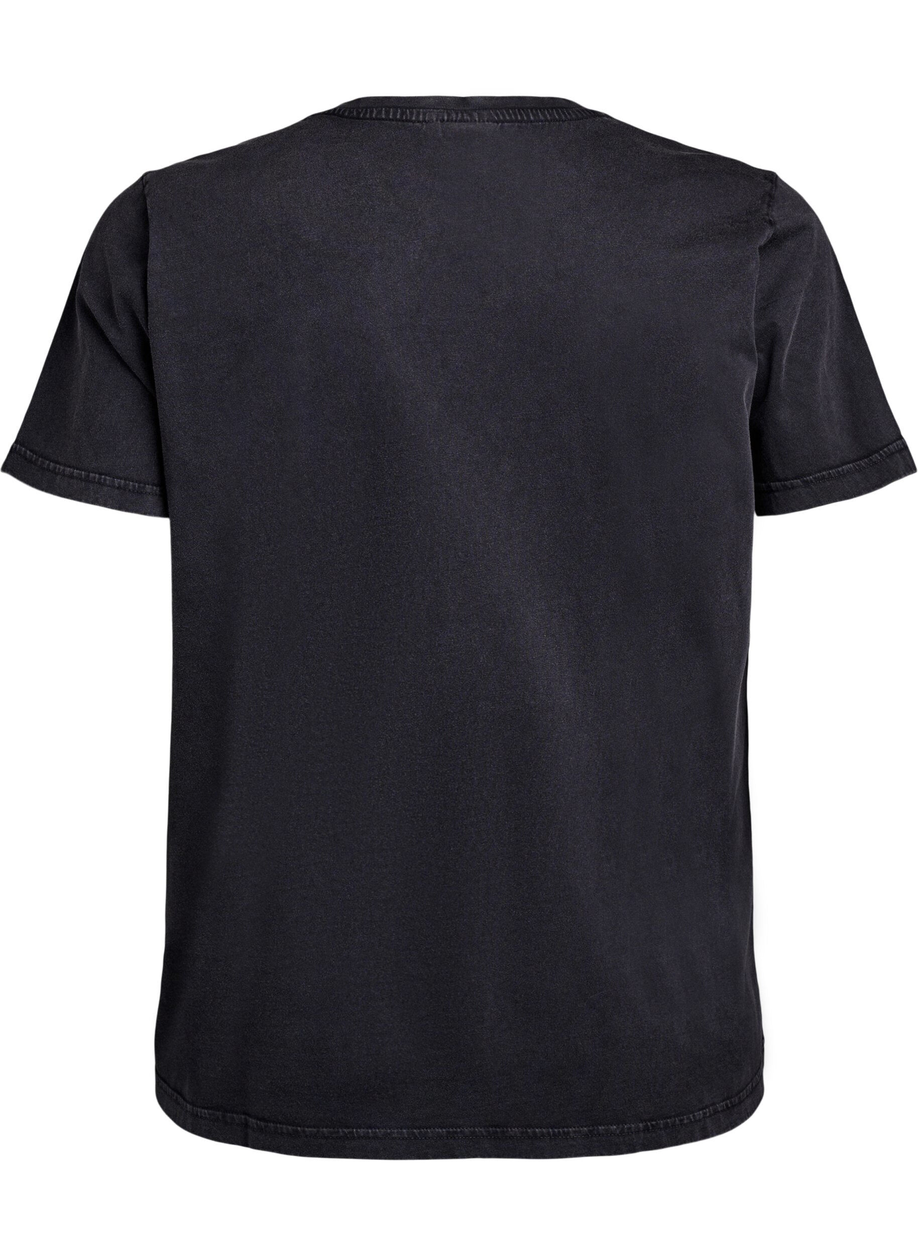 Zizzi T-Shirt aus Bio-Baumwolle mit Nieten, Grau, Packshot image number 1