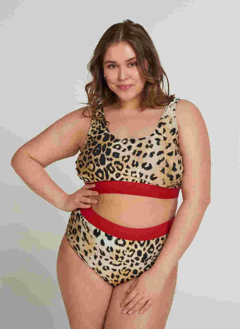 Bikini Hose, Young Leopard Print, Model image number 1