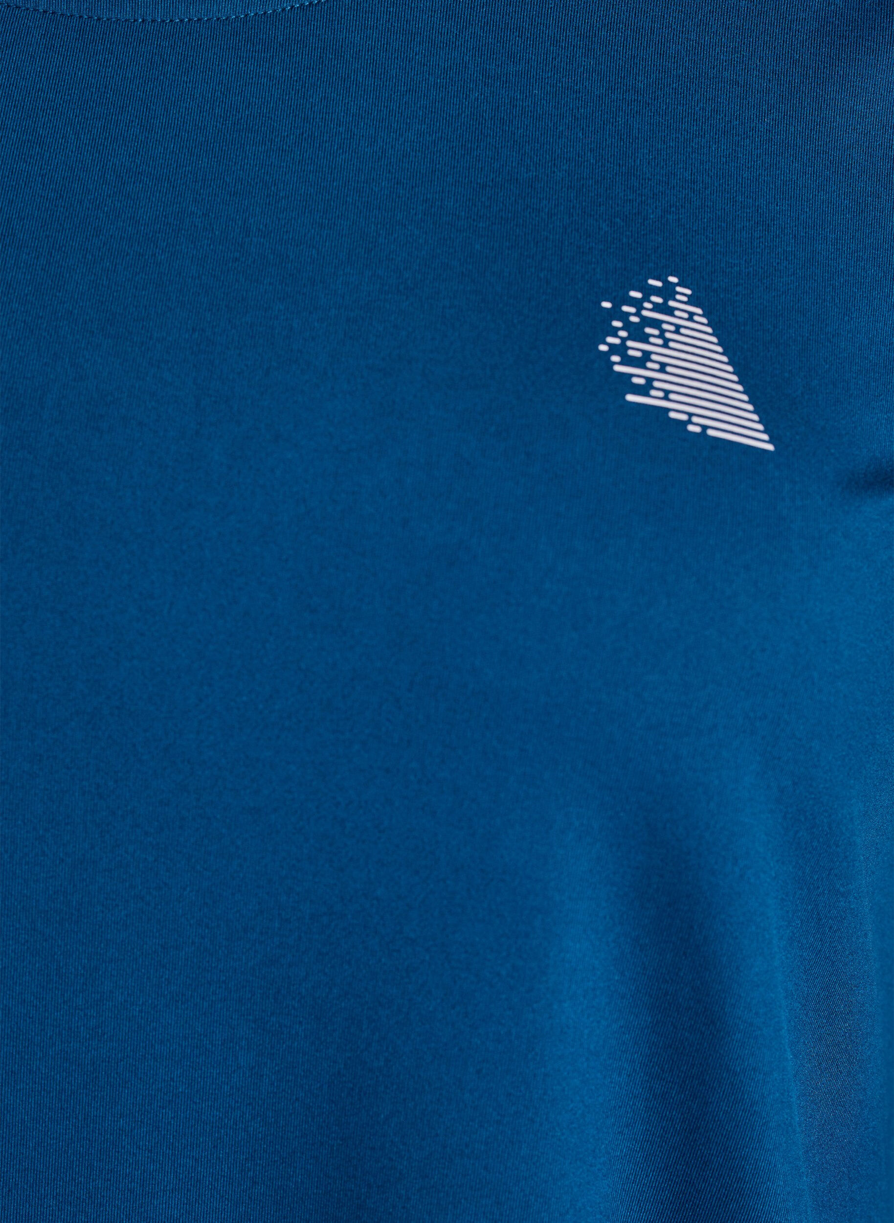 Zizzi Trainingsshirt mit 3/4-&Auml;rmeln, Blau, Packshot image number 2