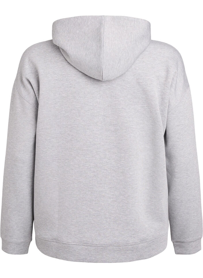 Scuba-Hoodie mit Rei&szlig;verschluss und Taschen, Grau, Packshot image number 1