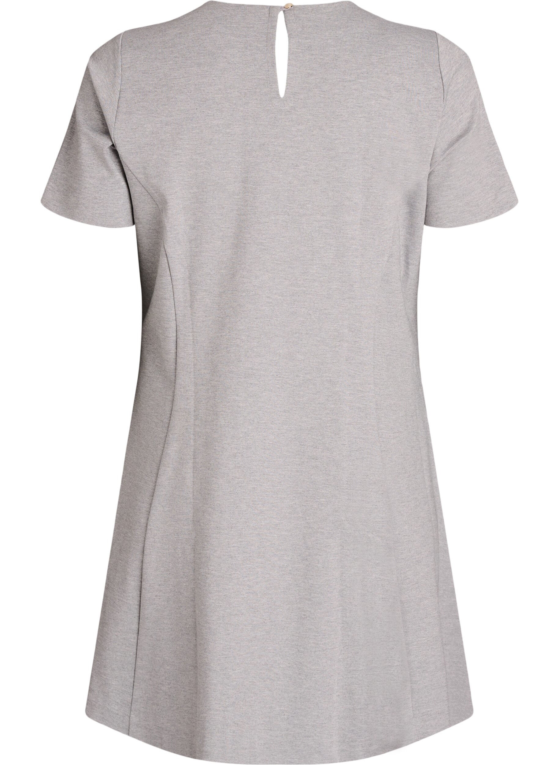 ZizziKurzes A-Linien Kleid aus Jersey, Grau, Packshot image number 1