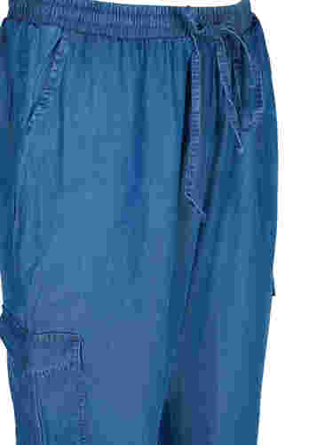  Cargohose im Denim-Look mit Taschen, Medium Blue, Packshot image number 2