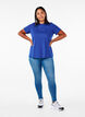 Basic-T-Shirt aus Baumwolle mit Rundhalsausschnitt, Blau, Model image number 1