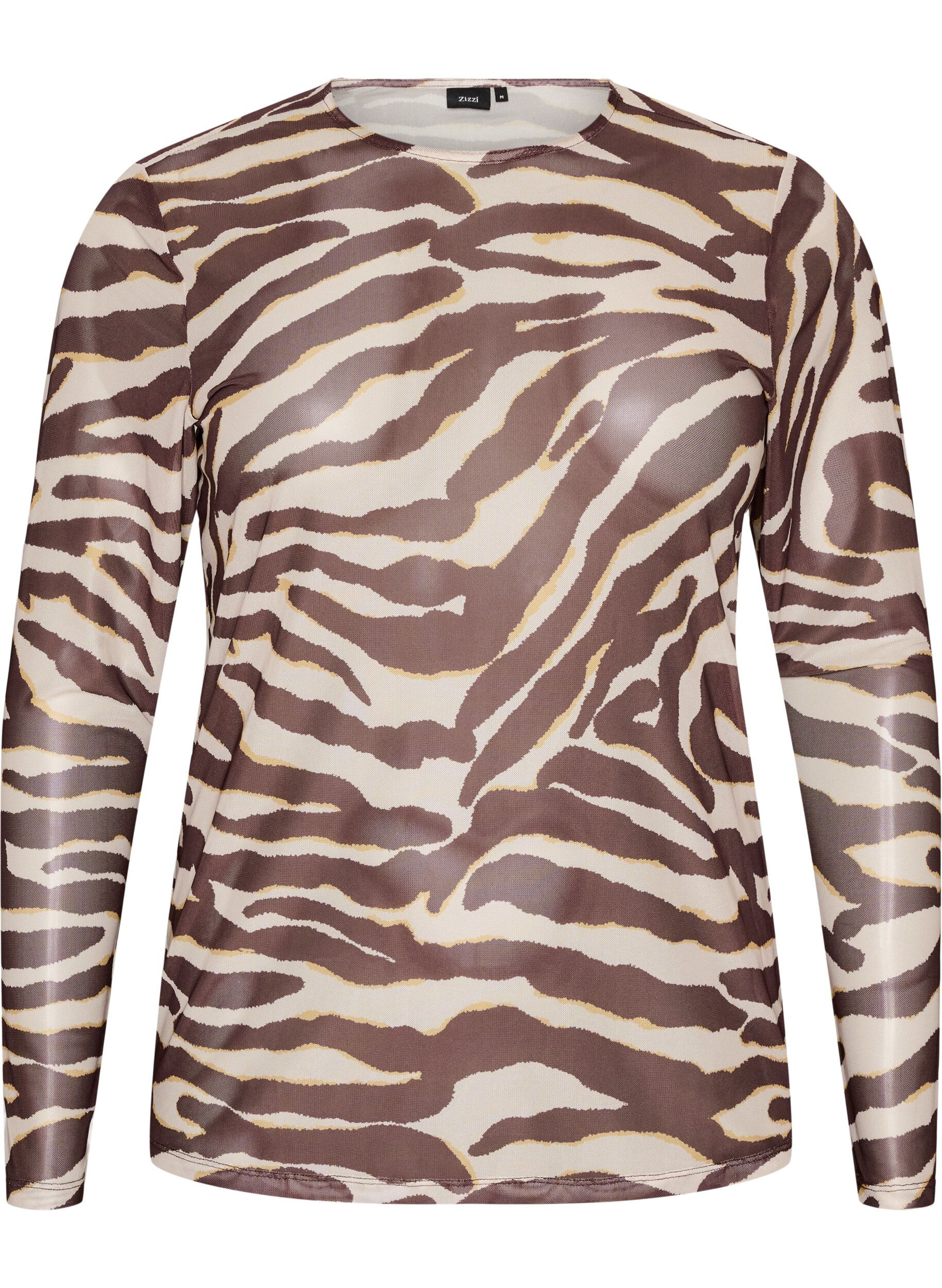 Bluse aus Mesh mit Print