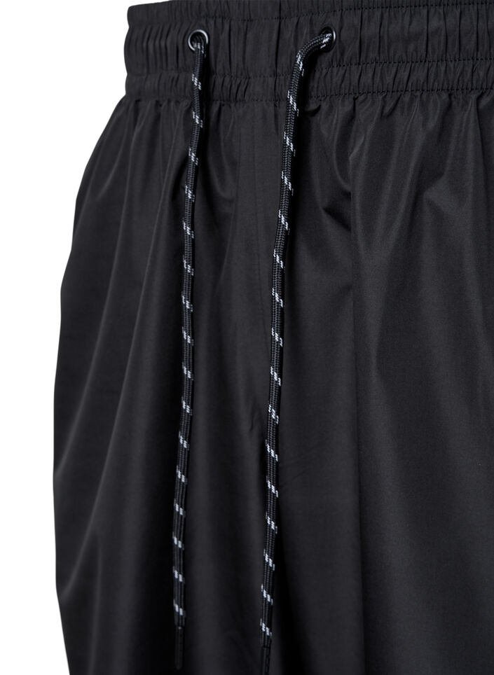 Regenhose mit Gummizug und Kordelzug, Schwarz, Packshot image number 2