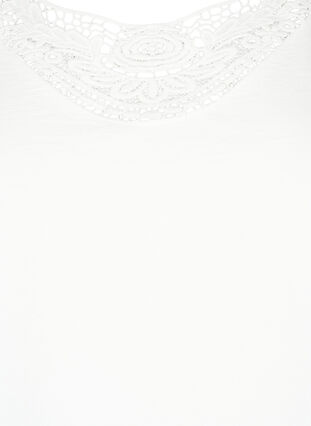 Bluse aus Viskose mit Häkeldetails, Bright White, Packshot image number 2