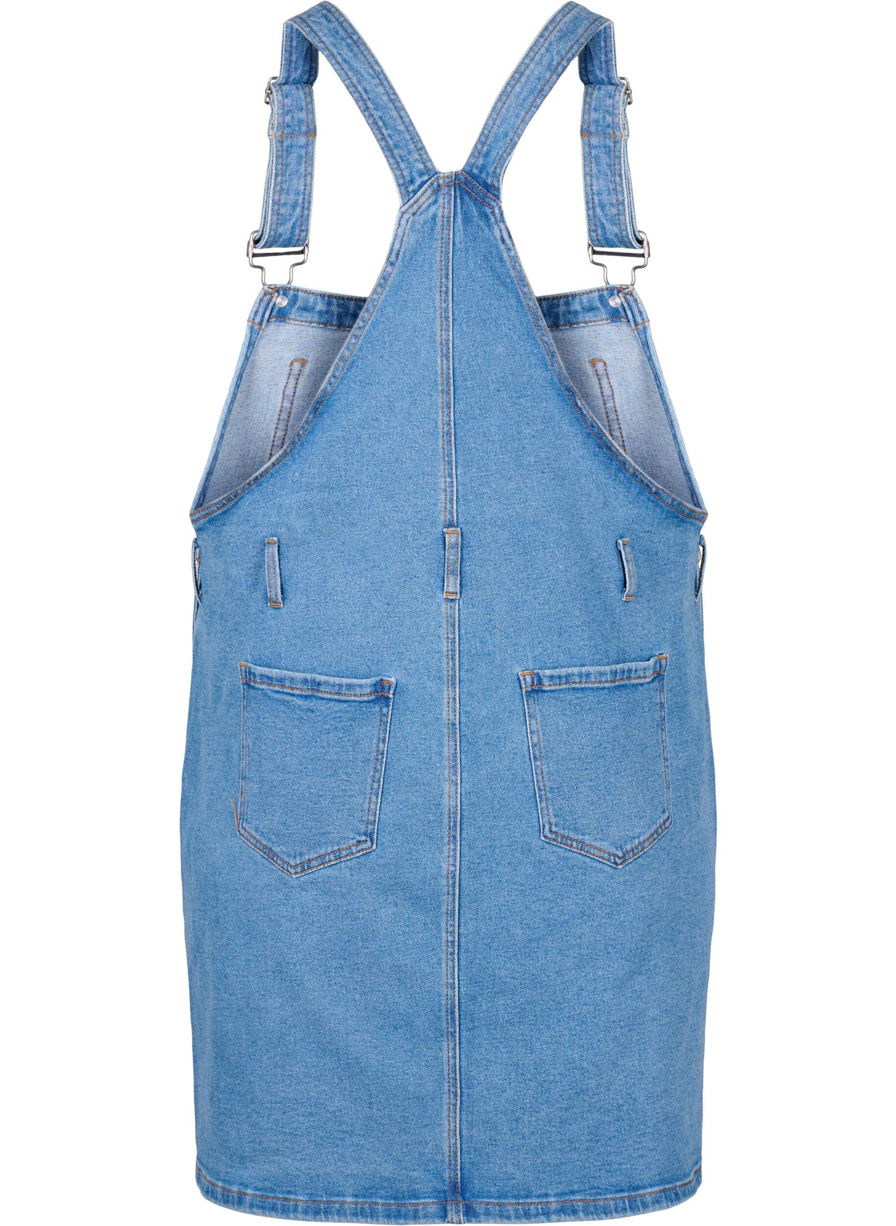 Zizzi Denim Dungarees Kleid, Blau, Packshot image number 1