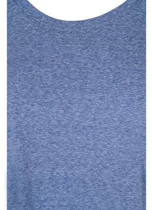 Melierte Bluse mit kurzen Ärmeln, Twilight Blue Mel., Packshot image number 2