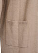 Strickjacke mit Rippenstrick und Taschen, Beige, Packshot image number 3