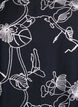 Kurzes A-Linienkleid mit Stickmuster, Schwarz, Packshot image number 2