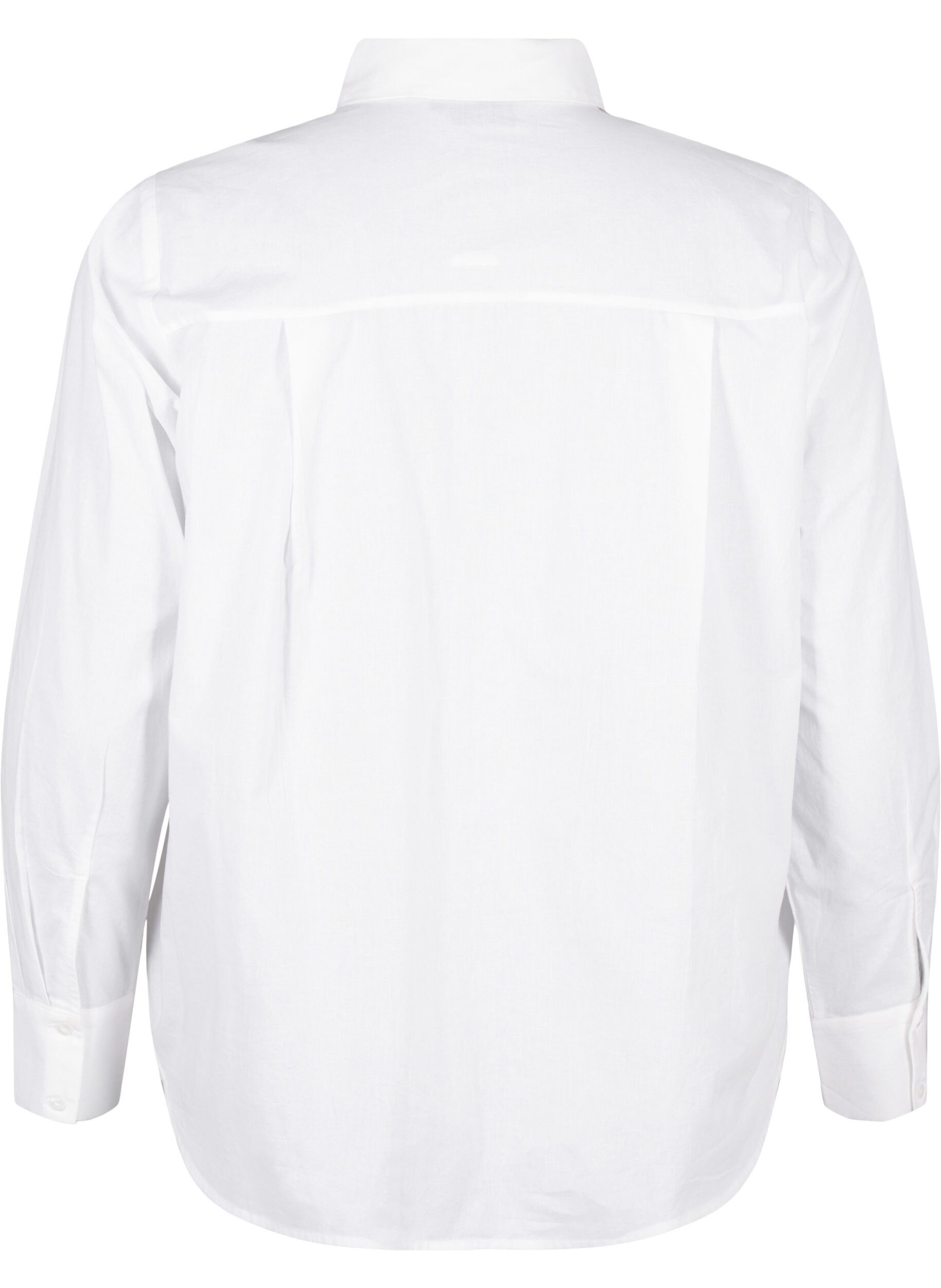 Zizzi Klassisches Shirt mit gestickten Herzen, Bright Wh.W. Blue H., Packshot image number 1