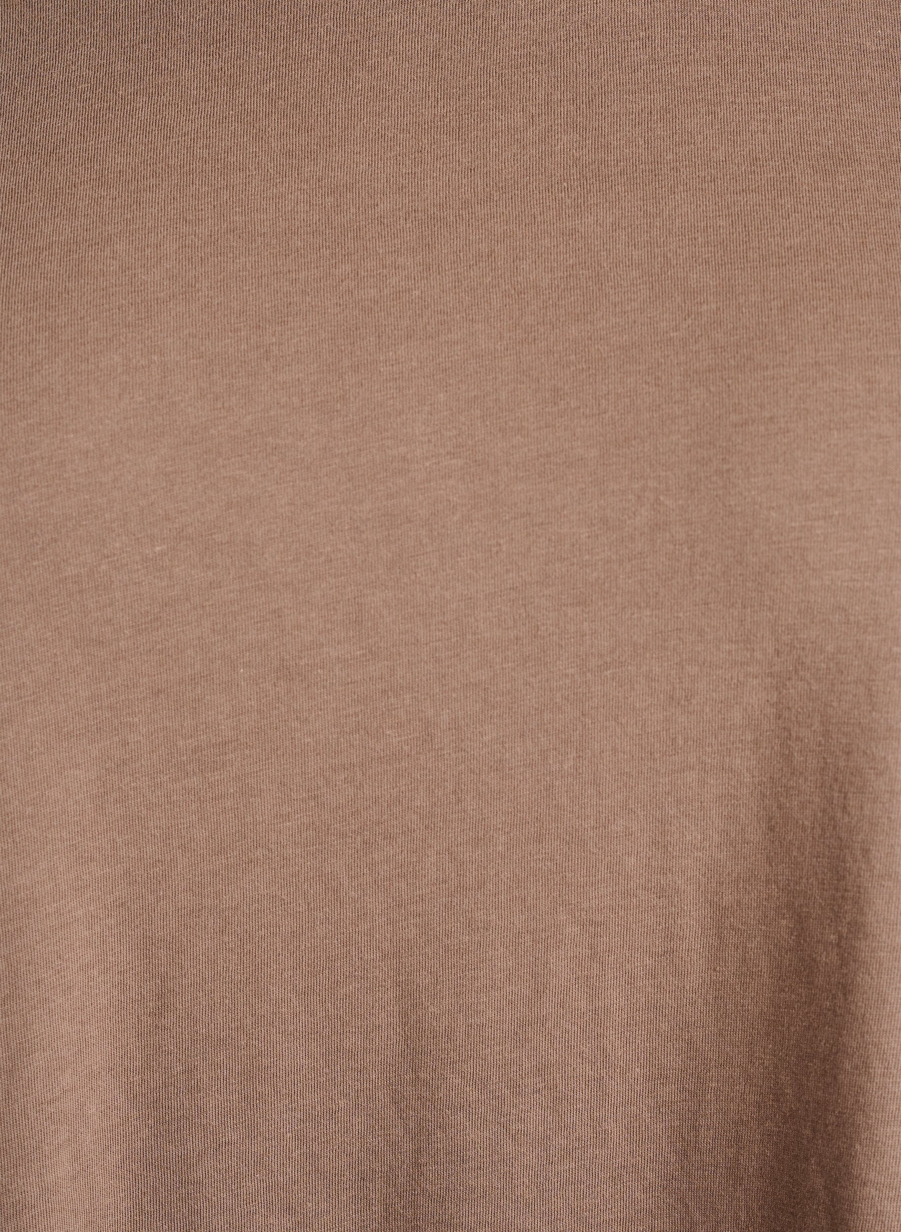 Zizzi Kurz&auml;rmeliges T-Shirt aus Baumwollmischgewebe, Braun, Packshot image number 2