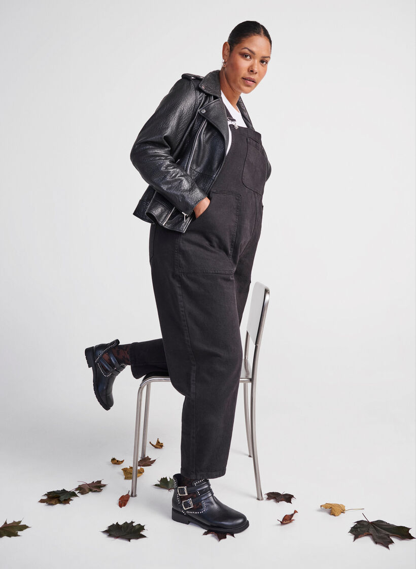 Extra-Weite - Knöchelstiefel mit Nieten, Black, Image image number 0