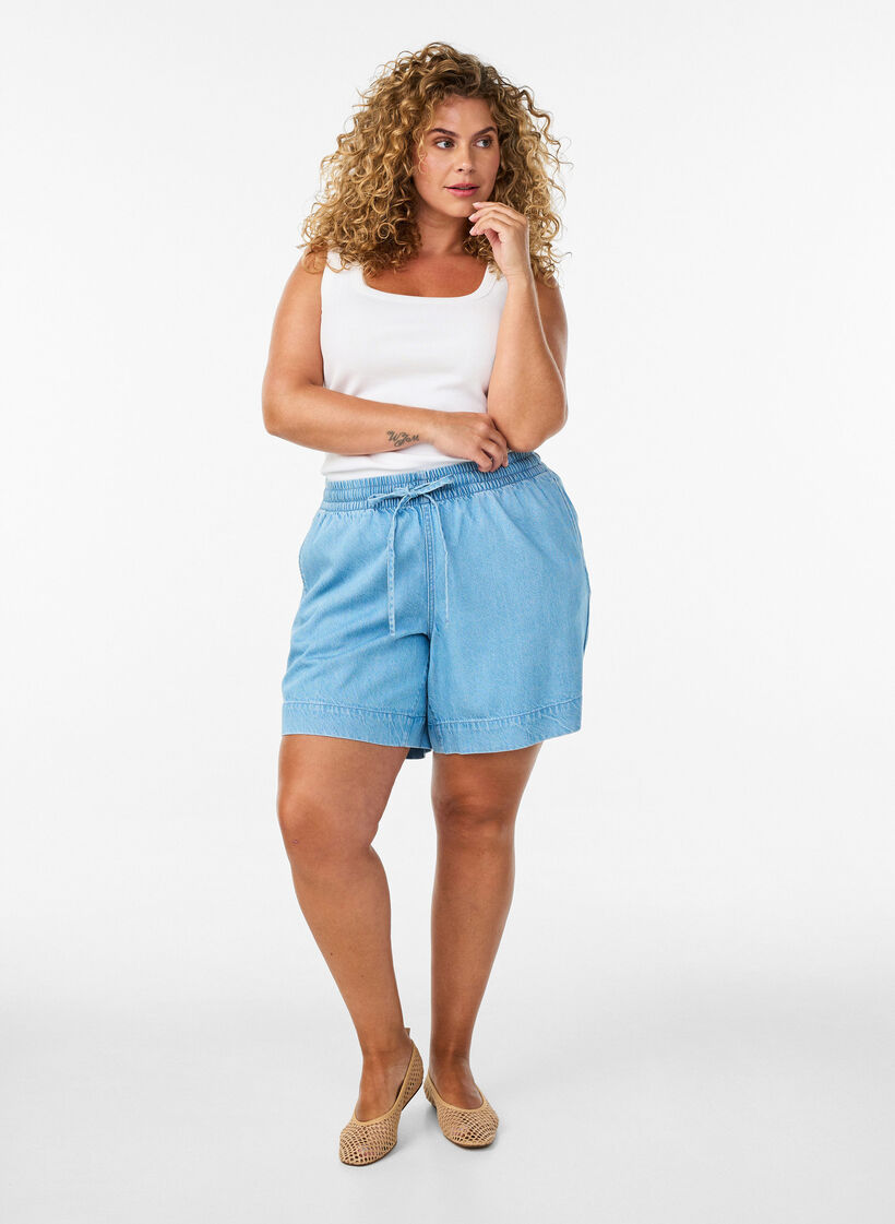 Ripp-Top mit eckigem Ausschnitt, Wei&szlig;, Model image number 1