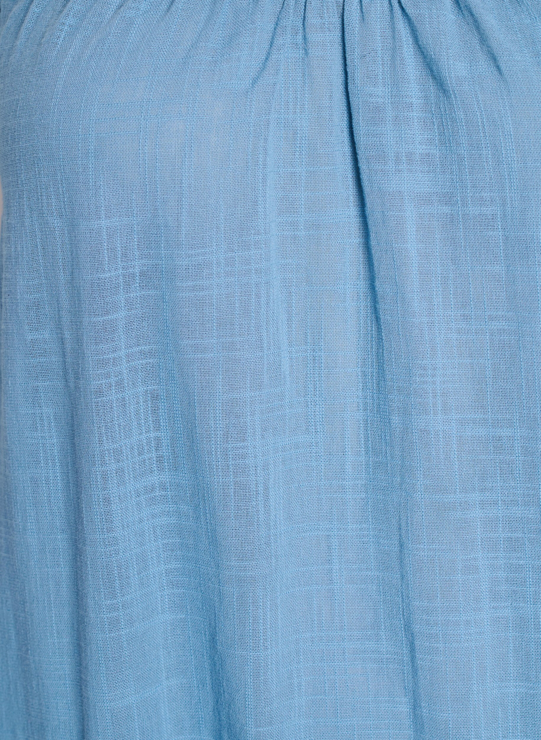 Zizzi FLASH - Baumwollkleid mit Midi-L&auml;nge und Tr&auml;gern, Blau, Packshot image number 2